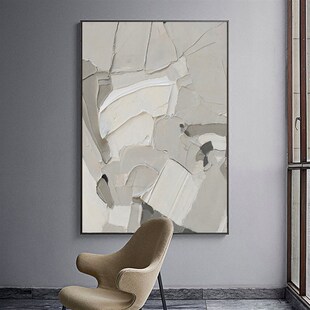 大幅玄关过道装饰画m现代抽象轻奢客厅餐厅落地油画肌理卧室挂画