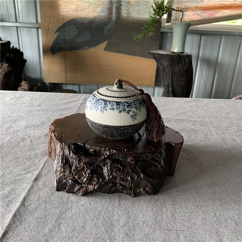 阴沉木厚垫子铁壶玻璃壶垫茶道配件千年乌木创意花盆瓶工艺品底座