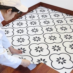 卫生间地板瓷砖贴翻新改造PVC防水浴室地贴N加厚地面贴纸厨房遮丑