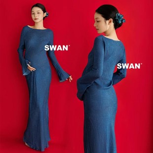 影楼新款法式高端m精致超绝美连衣裙复古风孕妈咪大肚照写真服装