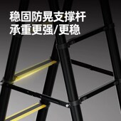 多力字伸缩梯子梯加厚铝合金便携升降工程