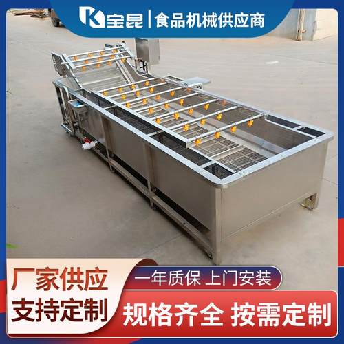 全自动净菜加工预制菜加工设备杨梅辣椒果蔬清洗机酸菜气泡清洗机
