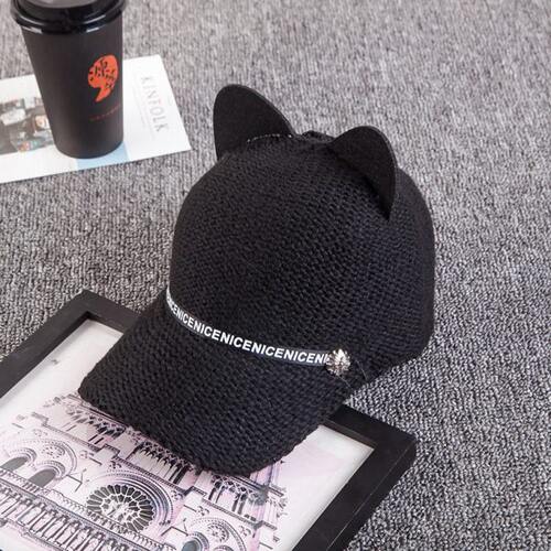 New Women Winter Caps Fashion Woman Knitting Baseball Cap Cu