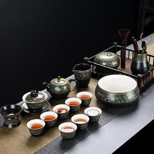 家用泡茶杯茶壶盖碗整套办公室茶具用品组合 陶瓷功夫茶具套装
