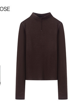 2025秋冬新款艾诺丝时尚百搭高领修身打底针织衫毛衣女上衣604109