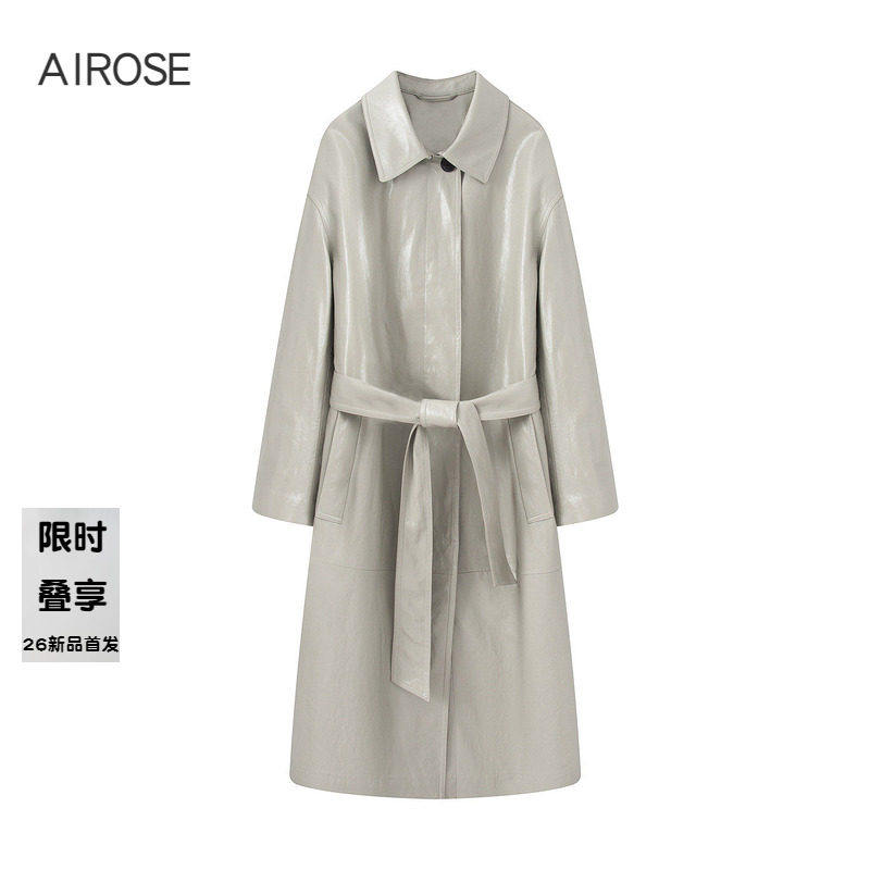 2026春新款艾诺丝时尚百搭韩版宽松休闲腰带风衣外套女大衣211120,女装/女士精品,风衣,淘宝优惠券,粉丝福利购,淘宝优惠卷