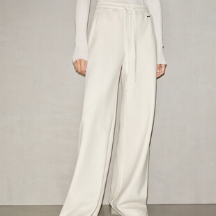 艾诺丝商场同款2025冬新款加绒加厚直筒裤阔腿休闲长裤女AR314109