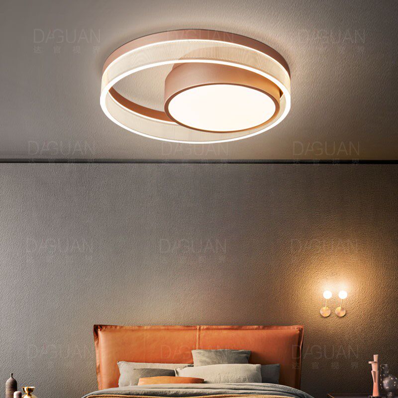 现代简约新款卧室灯高级感圆形吸顶灯温馨浪漫全光谱护眼led灯具