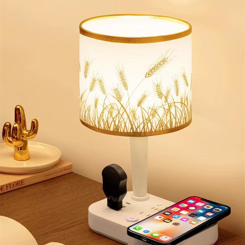 智能语音台灯插座一体式卧室睡眠床头柜灯遥控小夜灯婴儿喂奶护眼