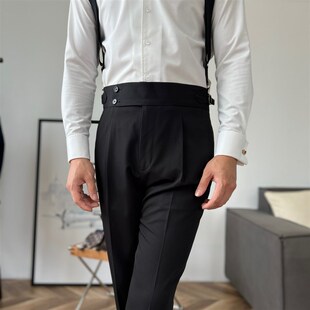 【奚哲】自制意式男士新款高腰可调节那不勒斯显高显腿长休闲西裤
