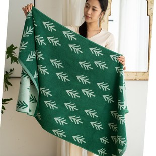 绿色杉树浴巾家用纯棉吸水女全棉裹巾男柔软浴室洗澡大毛巾
