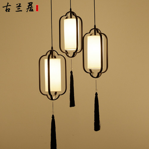 玄关吧台过道吊灯中国风简约创意书房酒店餐饮茶楼餐厅新中式灯具