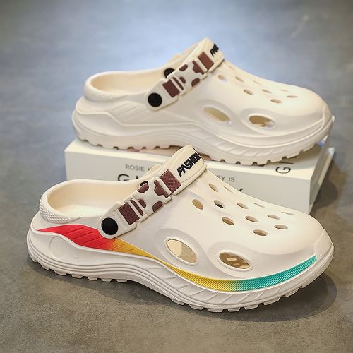 洞洞鞋男潮夏季防滑耐磨休闲运动拖鞋外穿青少年大码海边沙滩凉鞋