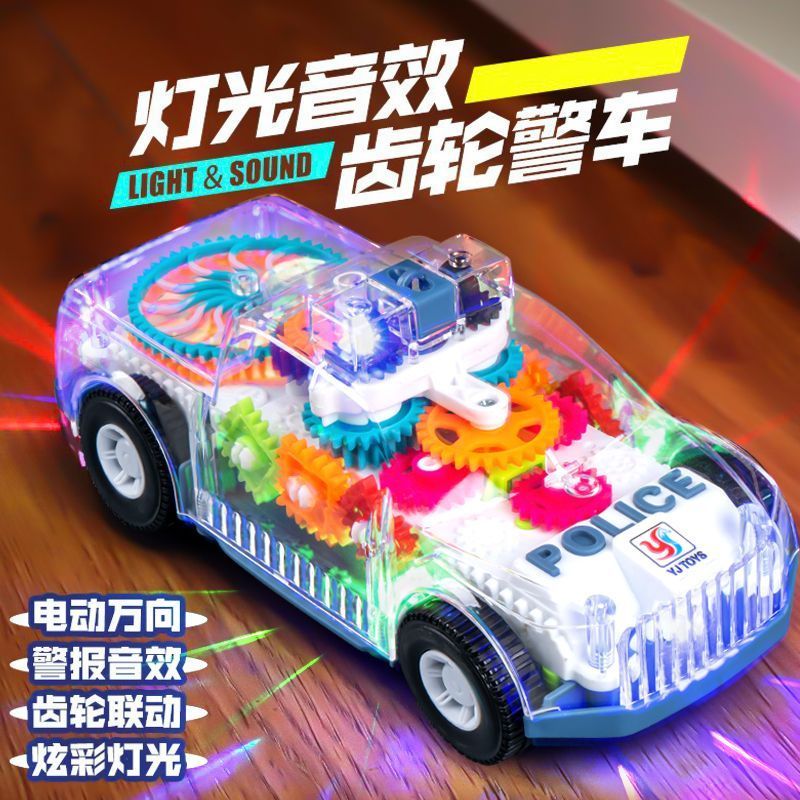 蒙早教警车万向男孩灯光音乐变形