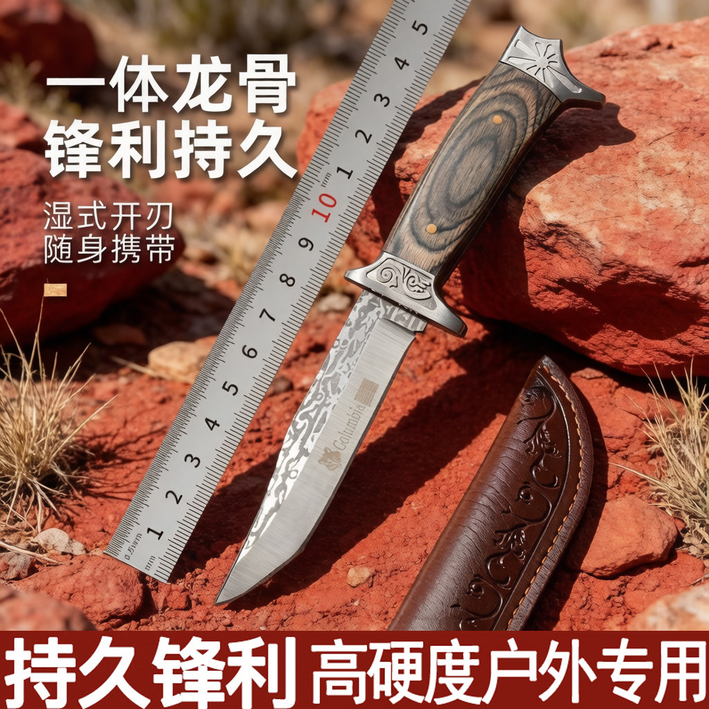 便携高硬度手把肉小刀户外野营小直刀战术刀家用水果刀厨房瓜果刀