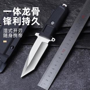 多功能小直刀手工锻打带刀鞘开刃野营刀具 户外刀锋利水果刀家用款