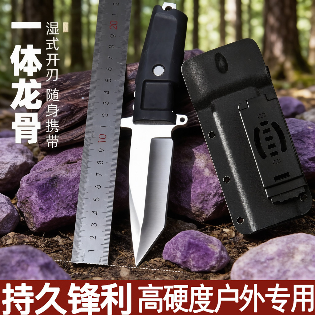 极武EX钢刀锋利小刀瓜果刀削皮水果刀厨房手把肉水果带刀鞘直刀
