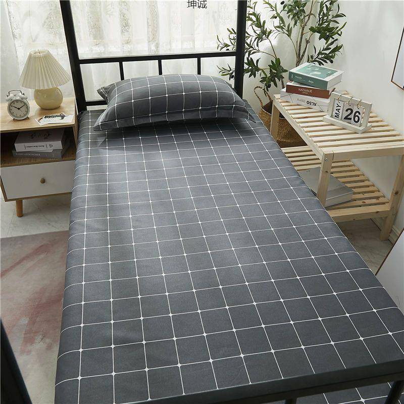 简约格子宿舍床单单件单人床男女学生寝室架子床上下铺双人被单子