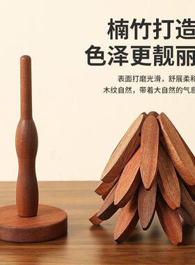网红圣诞树木质隔热垫杯垫感碗垫盘垫木制一棵树餐垫摆件