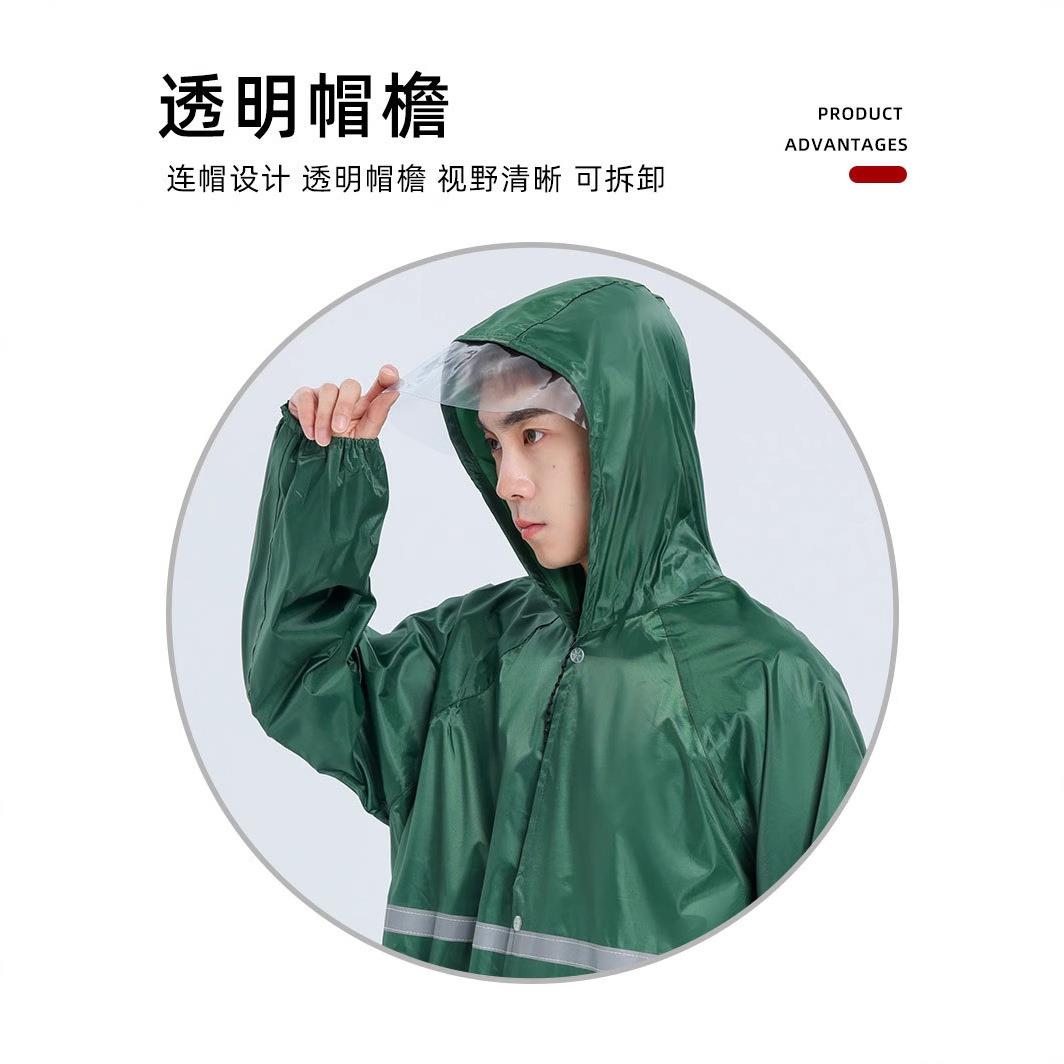 牛津布男女款时尚户外长款电动车连体防水雨衣全身一体式加厚
