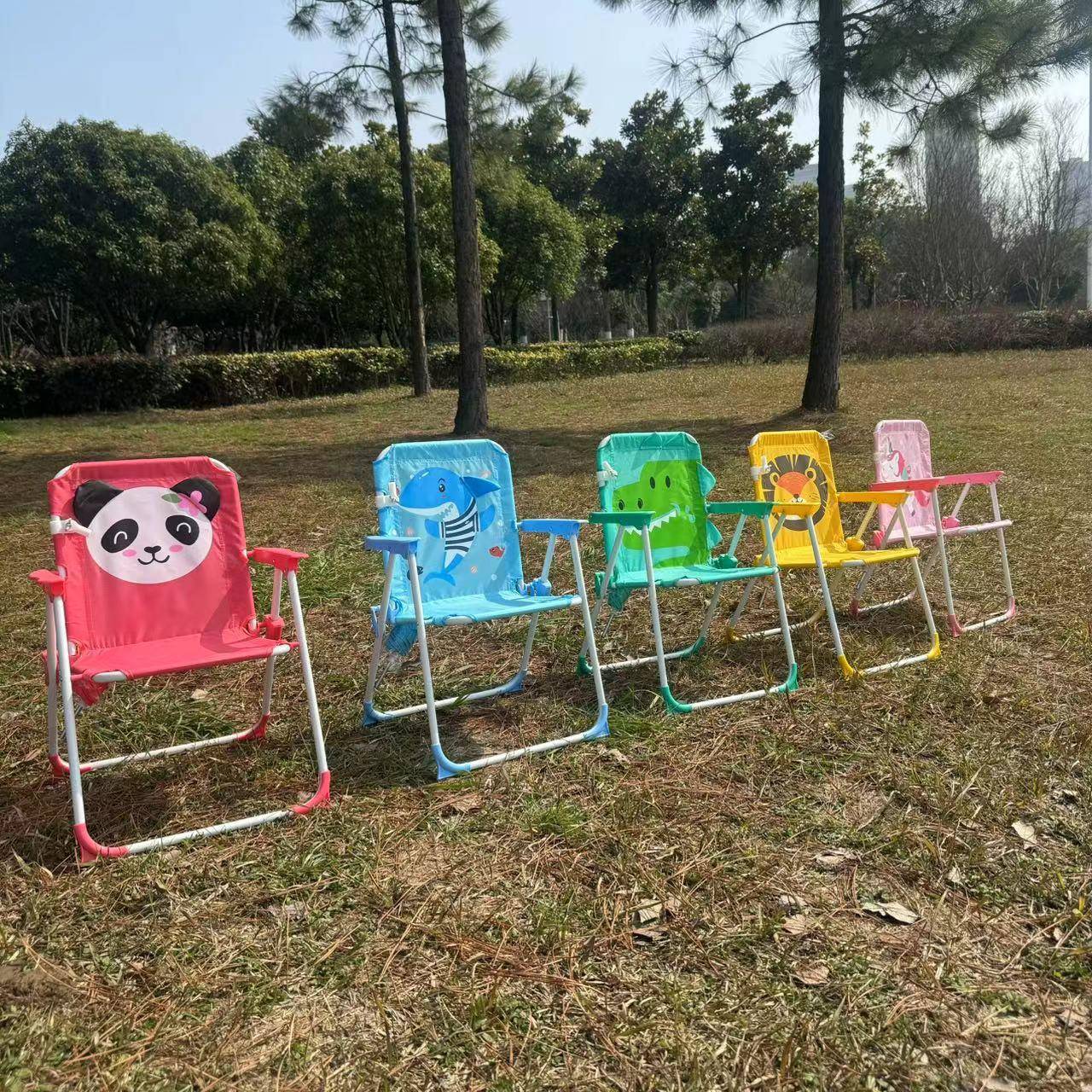 户外新款宝宝拍照座椅凳儿童带伞沙滩椅卡通婴儿ins风遮阳伞海边