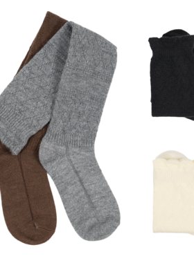BigSocks加厚保暖小腿袜秋冬含羊毛堆堆袜靴袜可爱jk长筒袜厚实