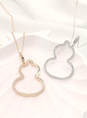 麒麟张艺兴王楚钦同款镂空葫芦项链镀金镶嵌锆石wulu系列中号吊坠