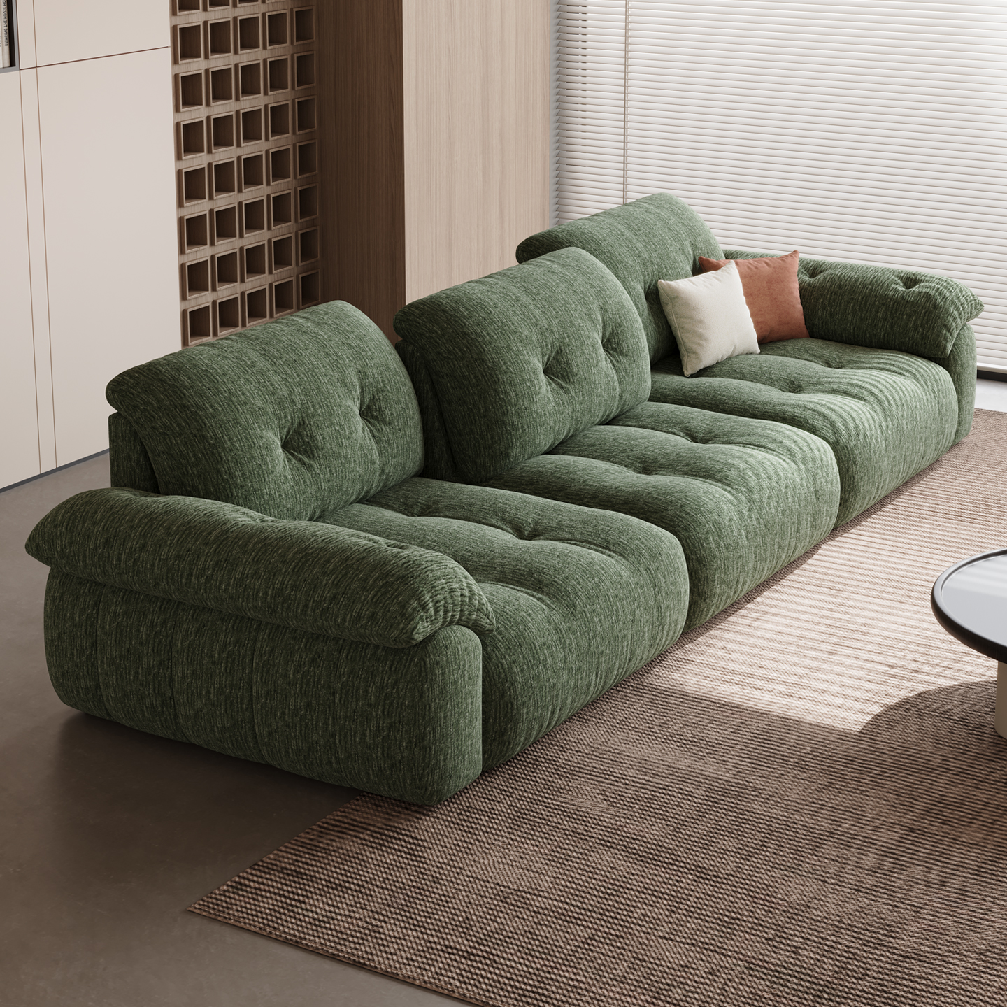 亲肤柔软雪尼尔绒+进口实木框架