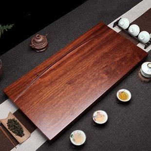 功夫茶具排水 花梨木茶盘茶台 整块实木家用茶盘套花梨木茶海