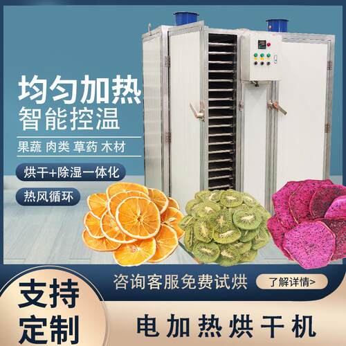 电加热水果烘干房苹果片烘烤房橙子切片烘干机草莓火龙果烘干设备