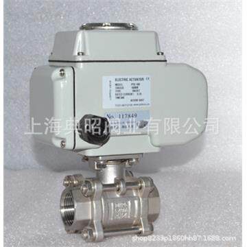 进口典昭Q941F电动球阀 Q941F-16P电动不锈钢法兰球阀