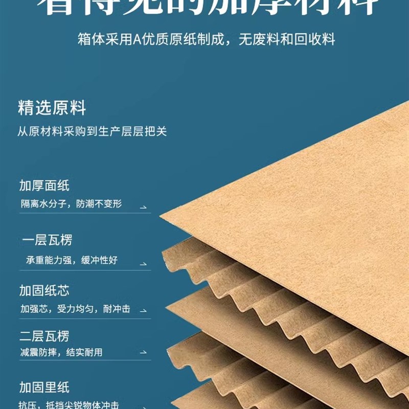 ll大尺寸纸箱搬家特大号搬家用纸箱打包纸箱收纳纸箱子1个批