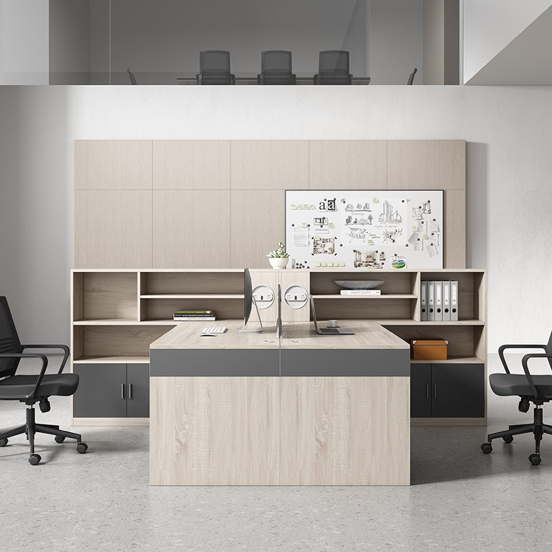 职员桌办公桌员工桌四人位4人6财务室简约财务桌挡板隔断桌椅组合