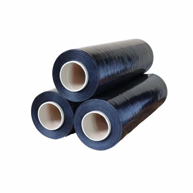 黑色拉伸缠绕膜工业包装打包薄膜植物嫁接透明自粘pe拉伸缠绕膜