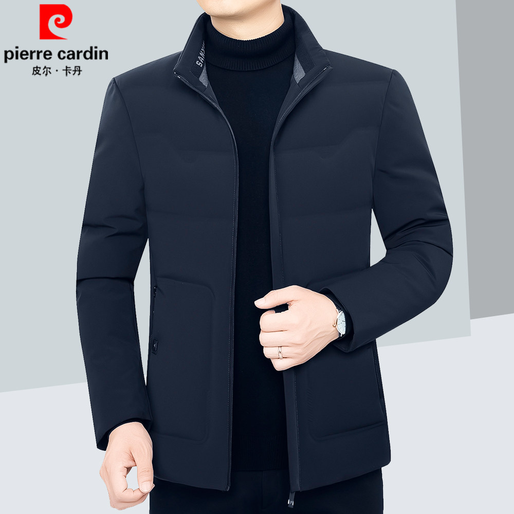 皮尔卡丹冬季2025男款羽绒服轻薄保暖立领鸭绒外套休闲短款爸爸装