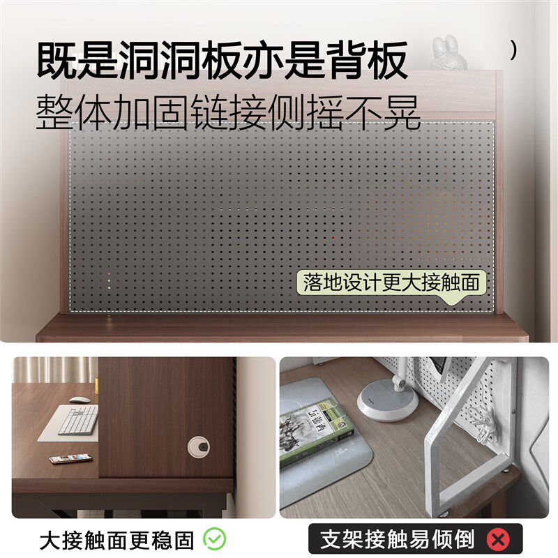 实木桌面书架桌上置物架家用儿童书桌立式多层收纳层架桌子上小书
