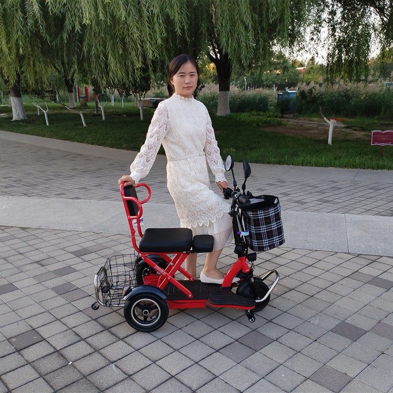 单人轻便c锂电代步三轮车小型家用折叠电动车