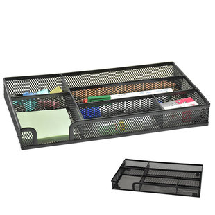 包邮金属文件架收纳筐铁丝网收纳盒时尚整理桌面笔U筒便笺新文具