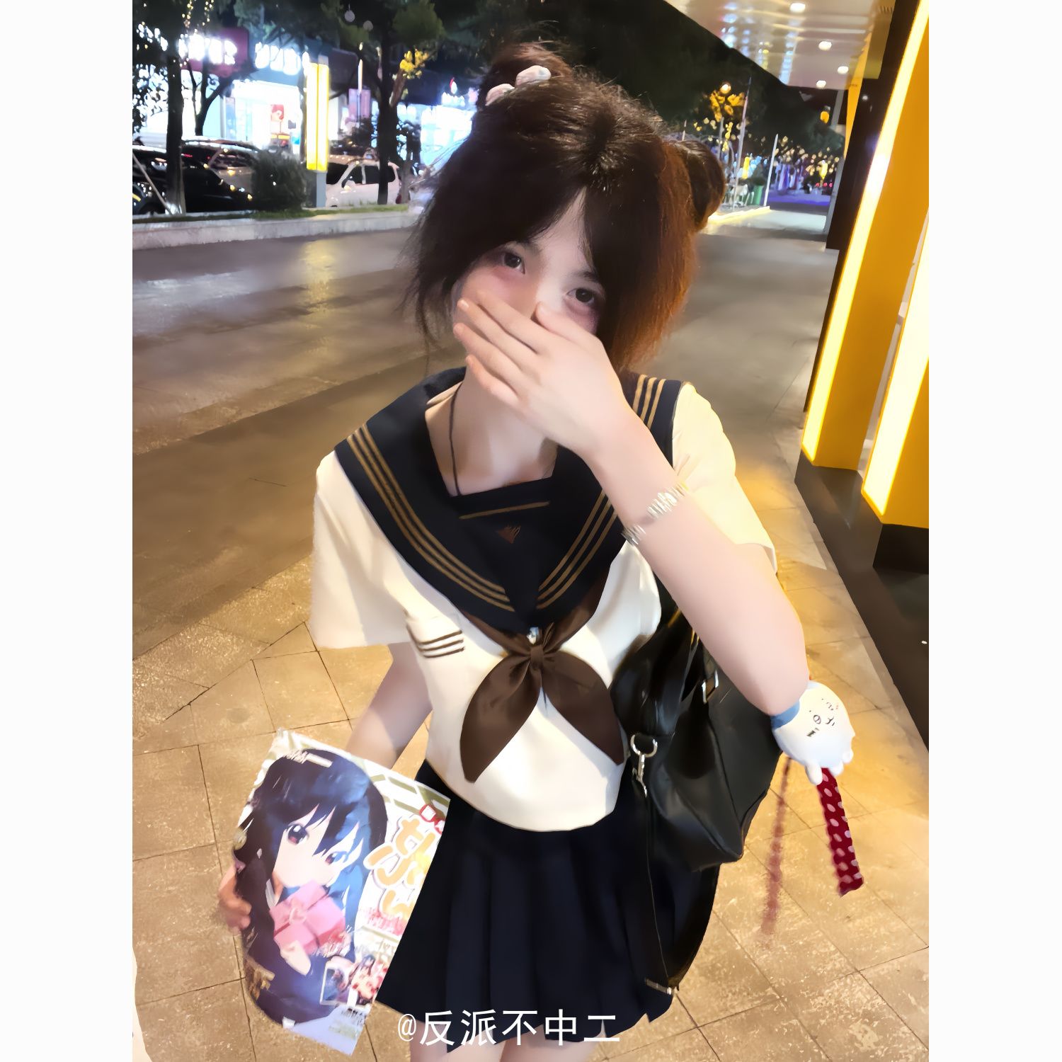 【反派不中二】正版日系JK制服水手服原创基础款中间服绀色三本