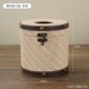 创意圆形纸巾盒家用木质皮革卷纸筒酒店餐厅卷纸收纳盒圆筒抽纸盒