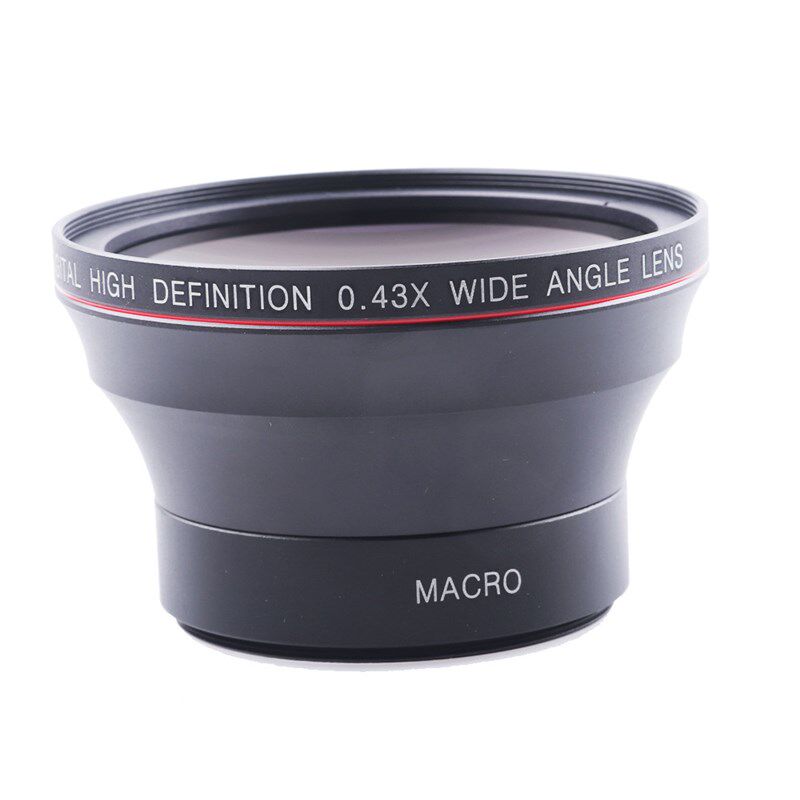 工厂 49/52/55/58MM 0.43X 广角加微距二合一附加镜头