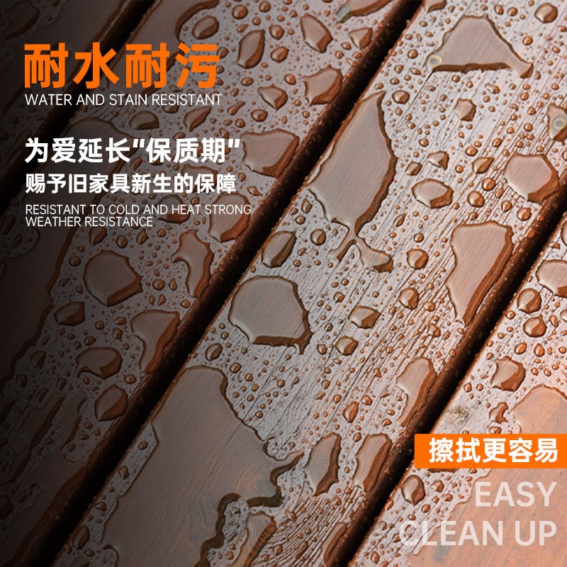 半哑光清漆 水性木器漆 实木家具木板翻新 透明水性罩光防腐油漆