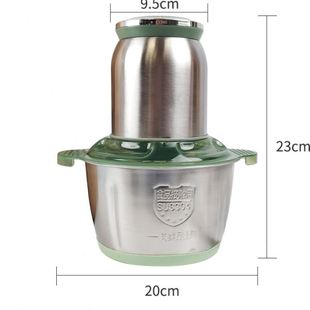 家用电动小型全自动不锈钢搅馅蔬菜搅拌机2L3L绿色钢杯绞肉机