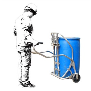 不锈钢油桶手推车 镀锌油桶搬运车 DE500B 304不锈钢