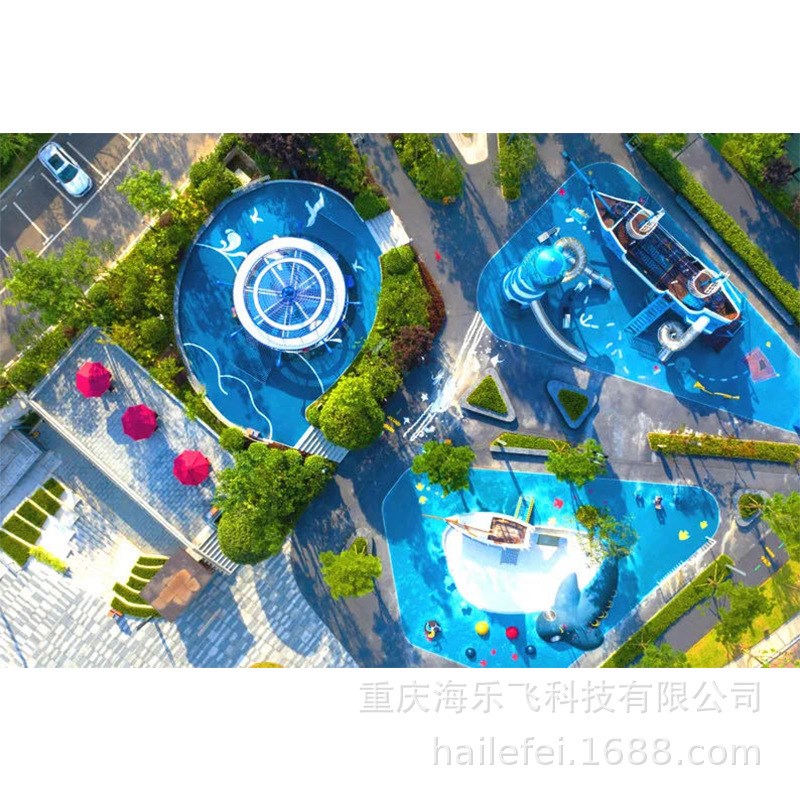 儿童主题乐园无动力游乐设施景区文旅海洋船灯塔造型游乐组合滑梯