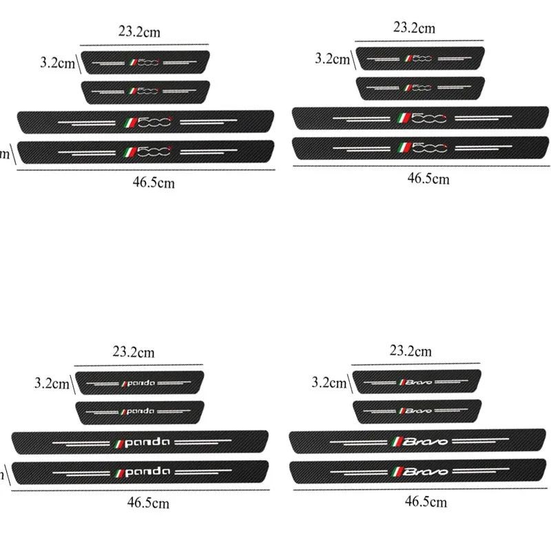 Carbon Fiberi Car Door Sill Protection er For Fiat Panda 500