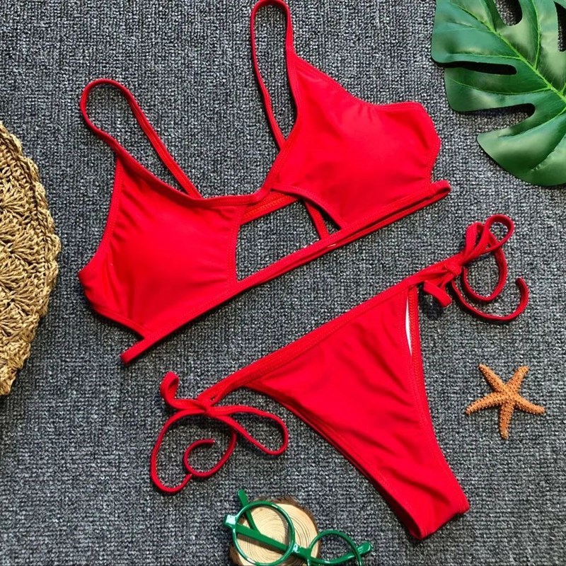 Bikini 2024 Sexy Hollow Swimwear Swimsuit Women BUikinis Set