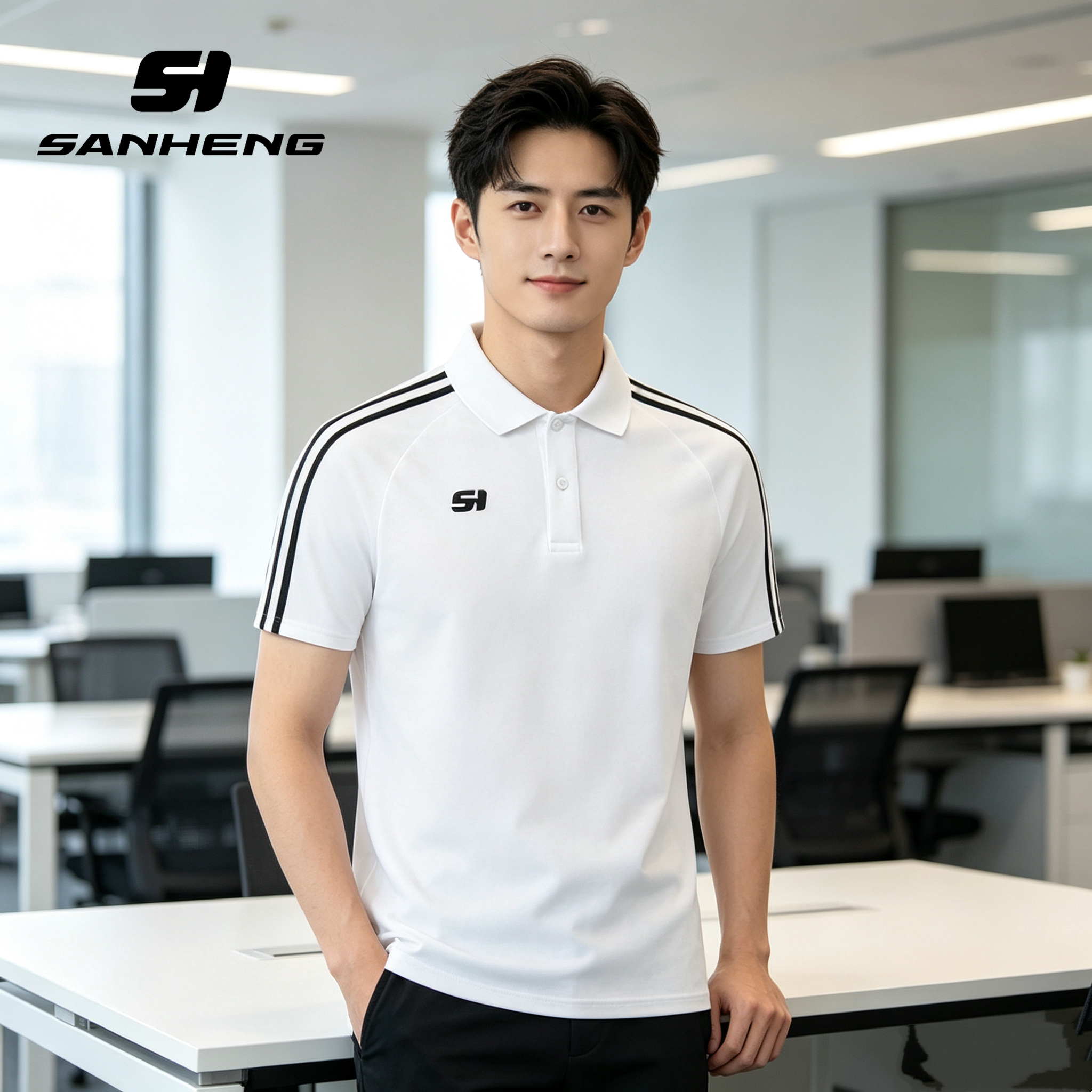 三恒男POLO衫夏季短袖上衣图片