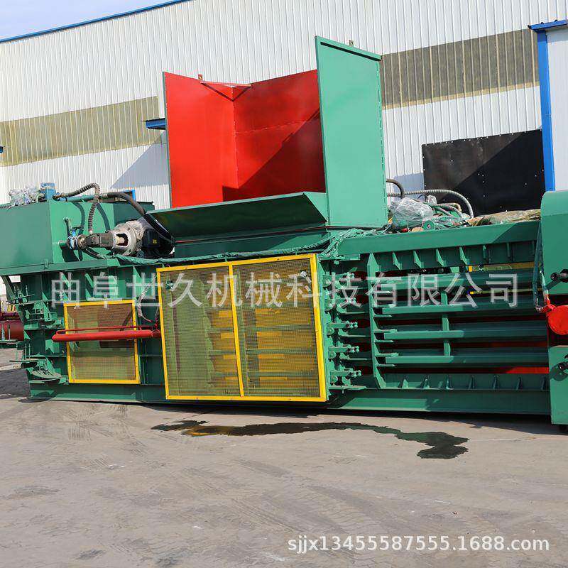 SJ-120T卧式花盒液压包机废纸易拉罐泉瓶压缩编织水袋打打包矿机