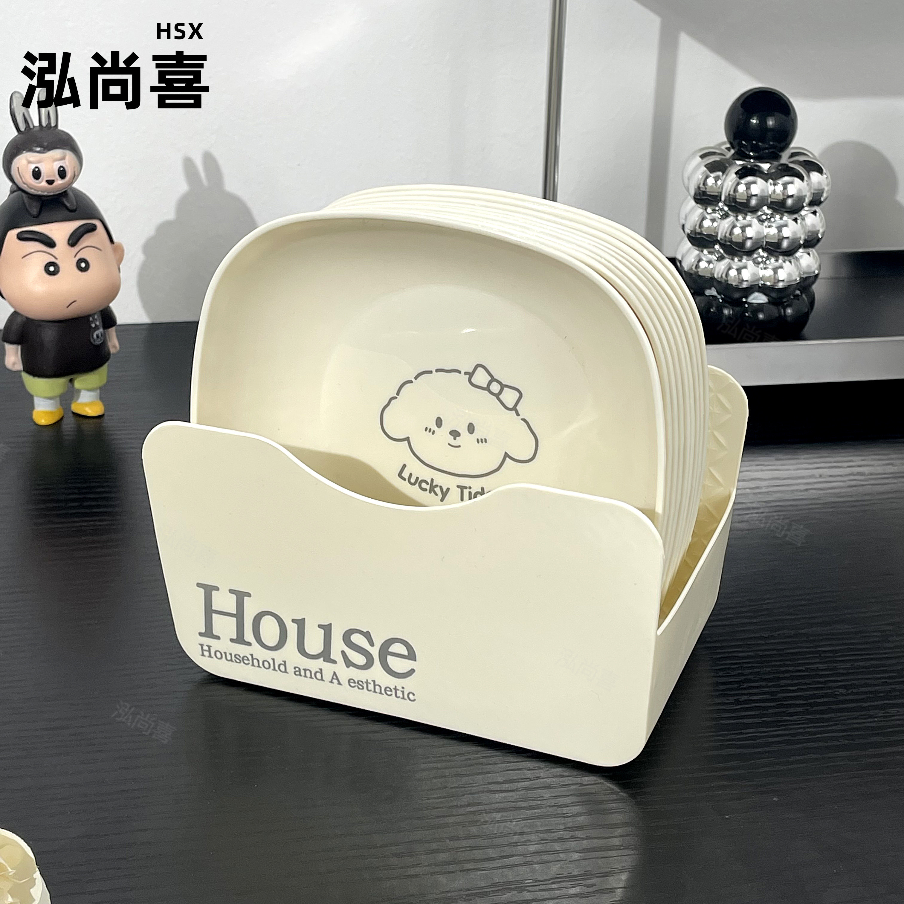 食品级塑料家用桌面吐骨碟收纳